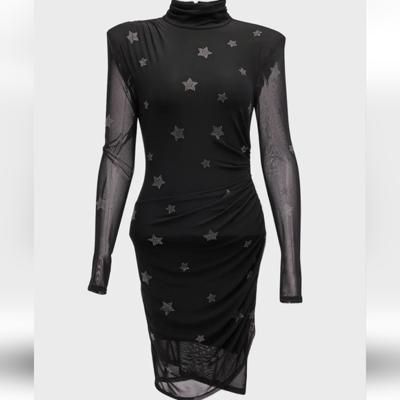 Cinq A Sept Marlene Rhinestone Star Midi Dress Brand New - Picture 3 of 5